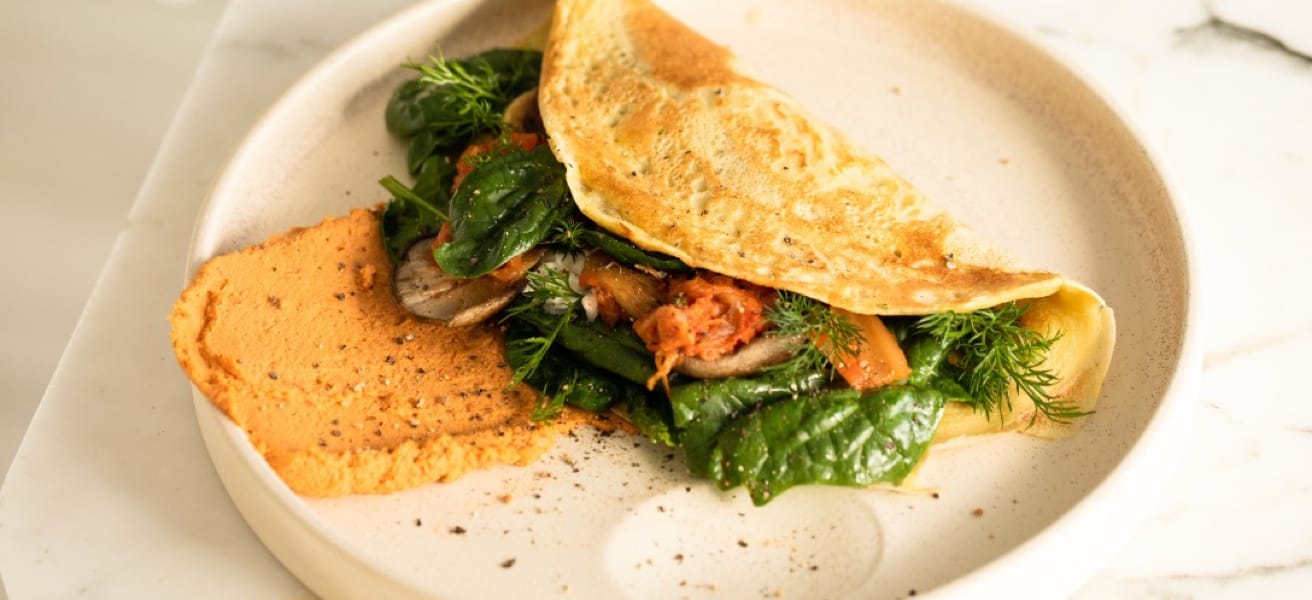 prepared omelette dish